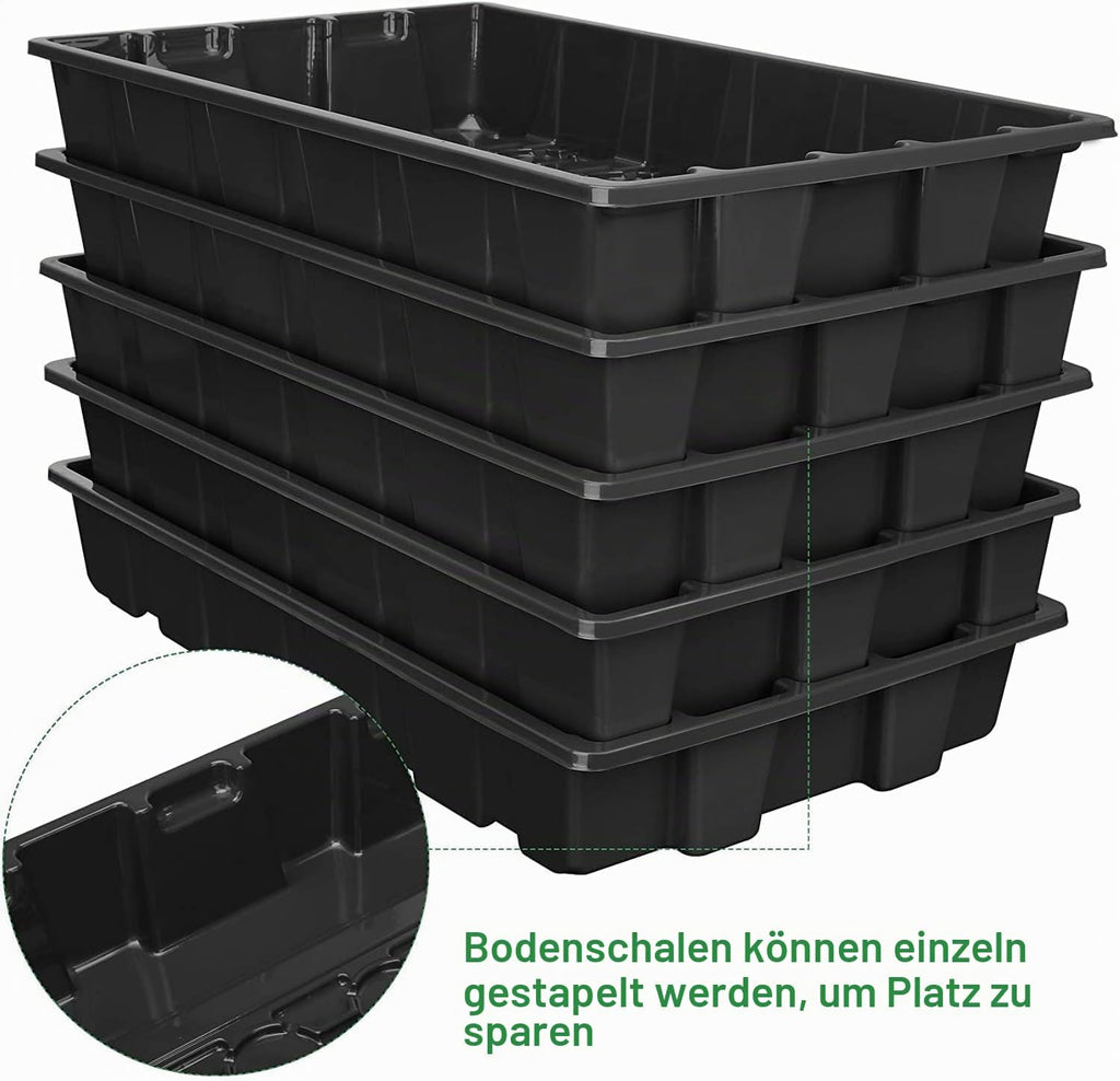 Zimmergewaechshaus 120 Zellen Anzuchtset 10er Set Mini Gewaechshaus Gruen