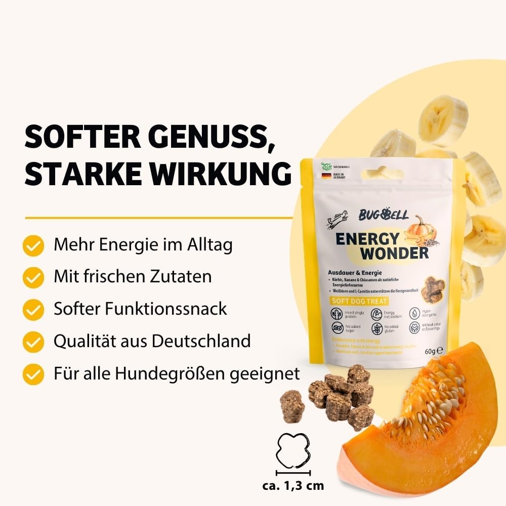 BugBell Soft Snack Hundeleckerli Hypoallergen Insektenprotein verschiedene S