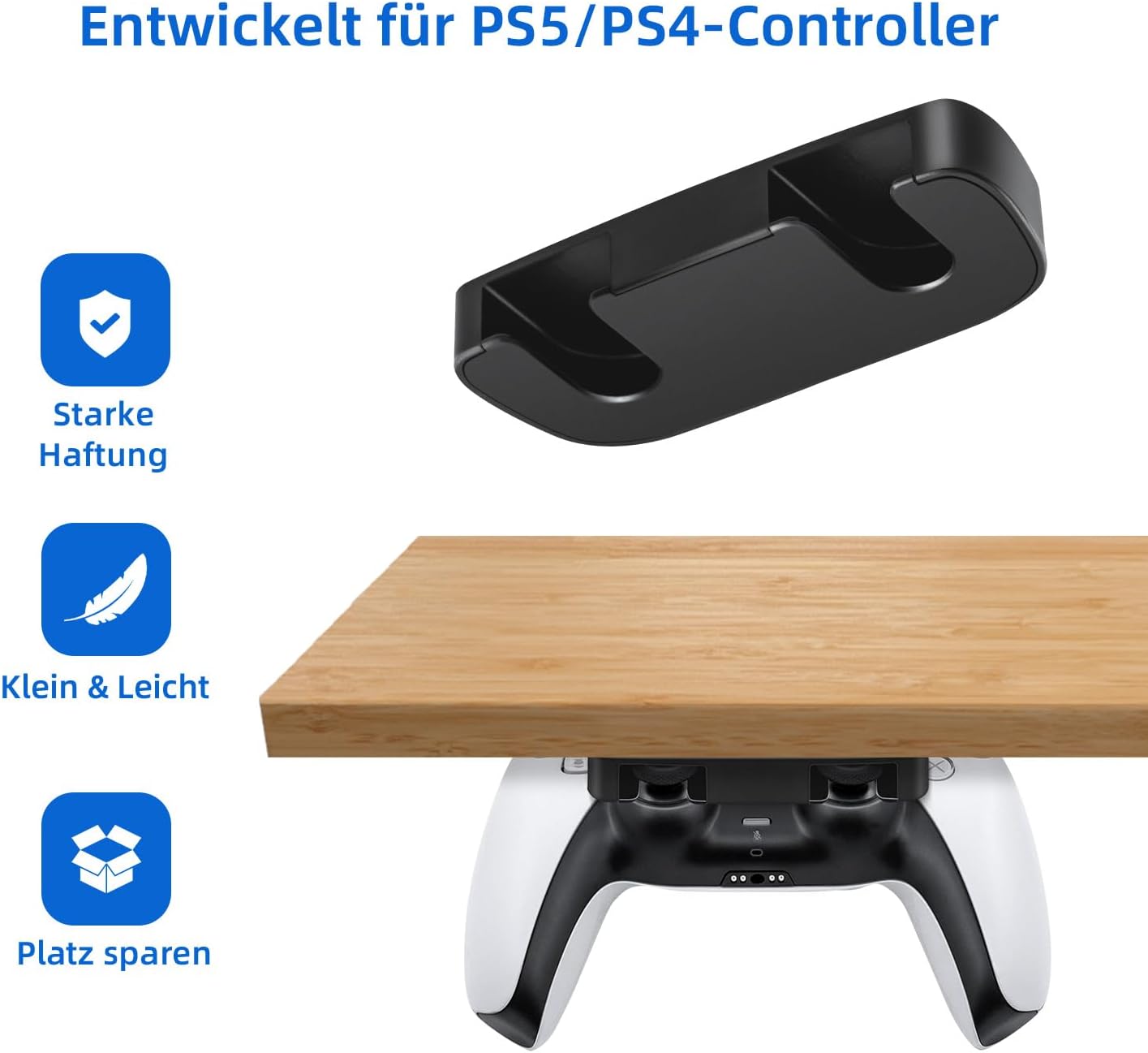 Controller Halter unter Tisch selbstklebend fuer PS5 PS4 Aufbewahrung