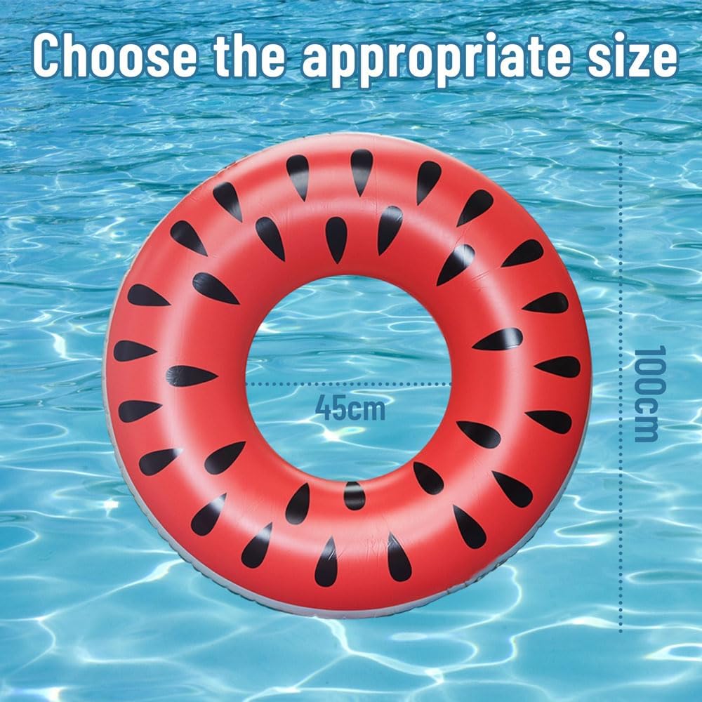 Schwimmring Donut Wassermelone Gummiring Badehilfe Strand Pool Sommer