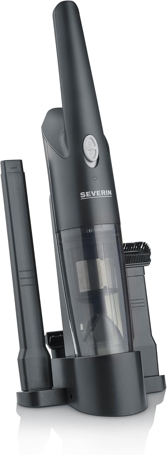 SEVERIN Akku Handstaubsauger 3‑in‑1 Nass und Trocken Weiss/Rot