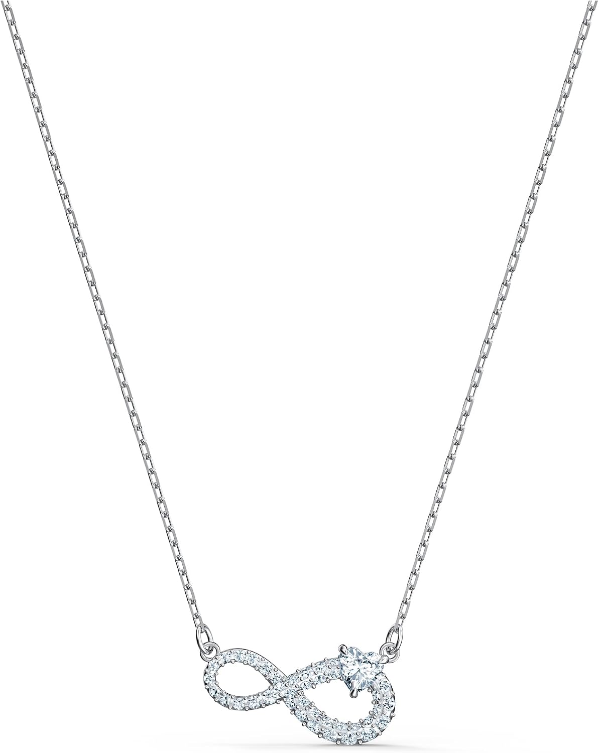 Swarovski Hyperbola Halskette Damen Schmuck Kristall Anhaenger Silber
