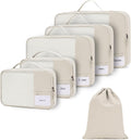 6er Kompressions Packing Cubes Koffer Organizer Reise Set Gruen
