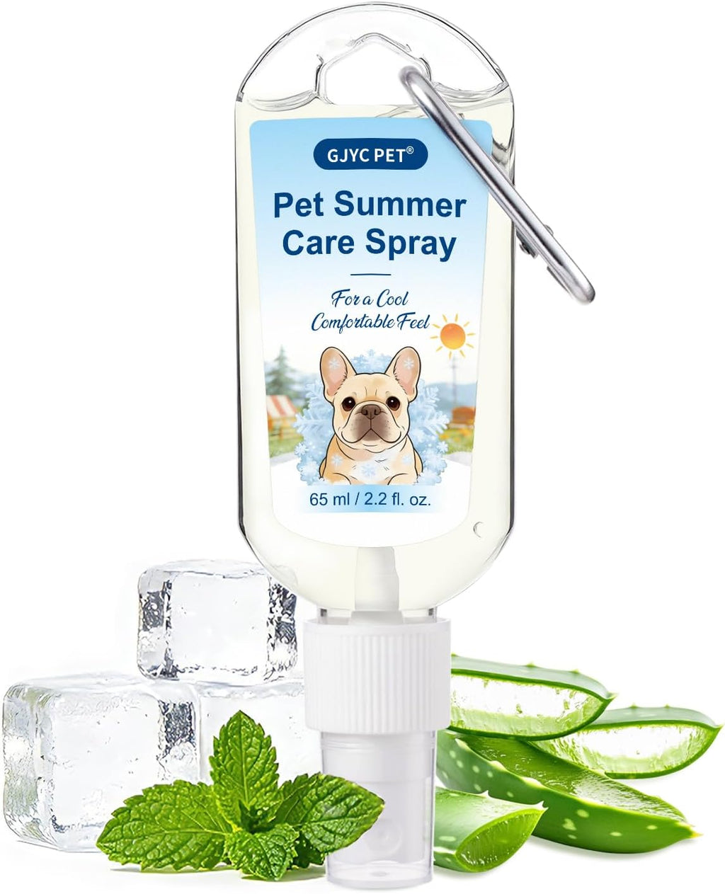 Hunde Kuehlspray mit Menthol Aloe Vera Hafer fuer Sommerhitze