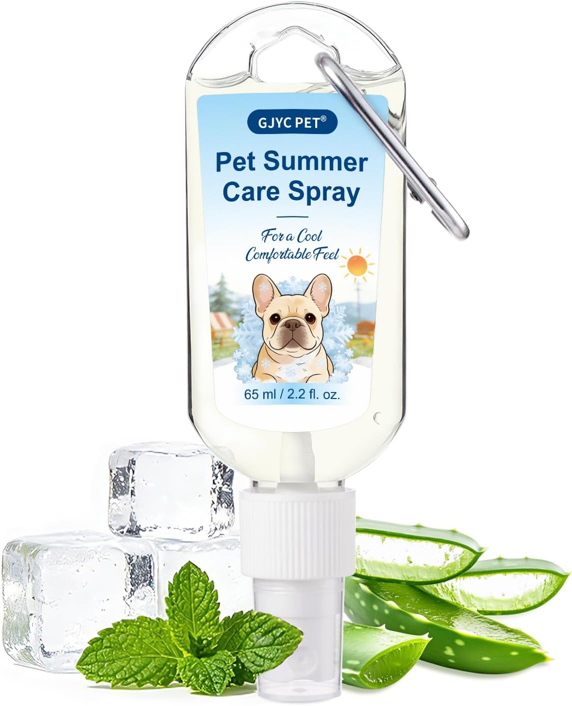 Hunde Kuehlspray mit Menthol Aloe Vera Hafer fuer Sommerhitze