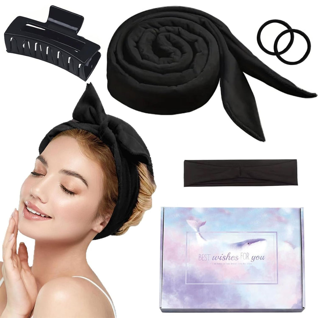 Heatless Curls Lockenwickler schwarz - Locken ohne Hitze ueber Nacht DIY Curler