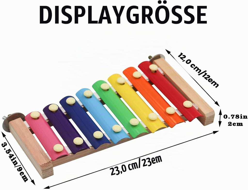 Vogelspielzeug Xylophon hängend für Papagei Wellensittich Käfig Zubehör