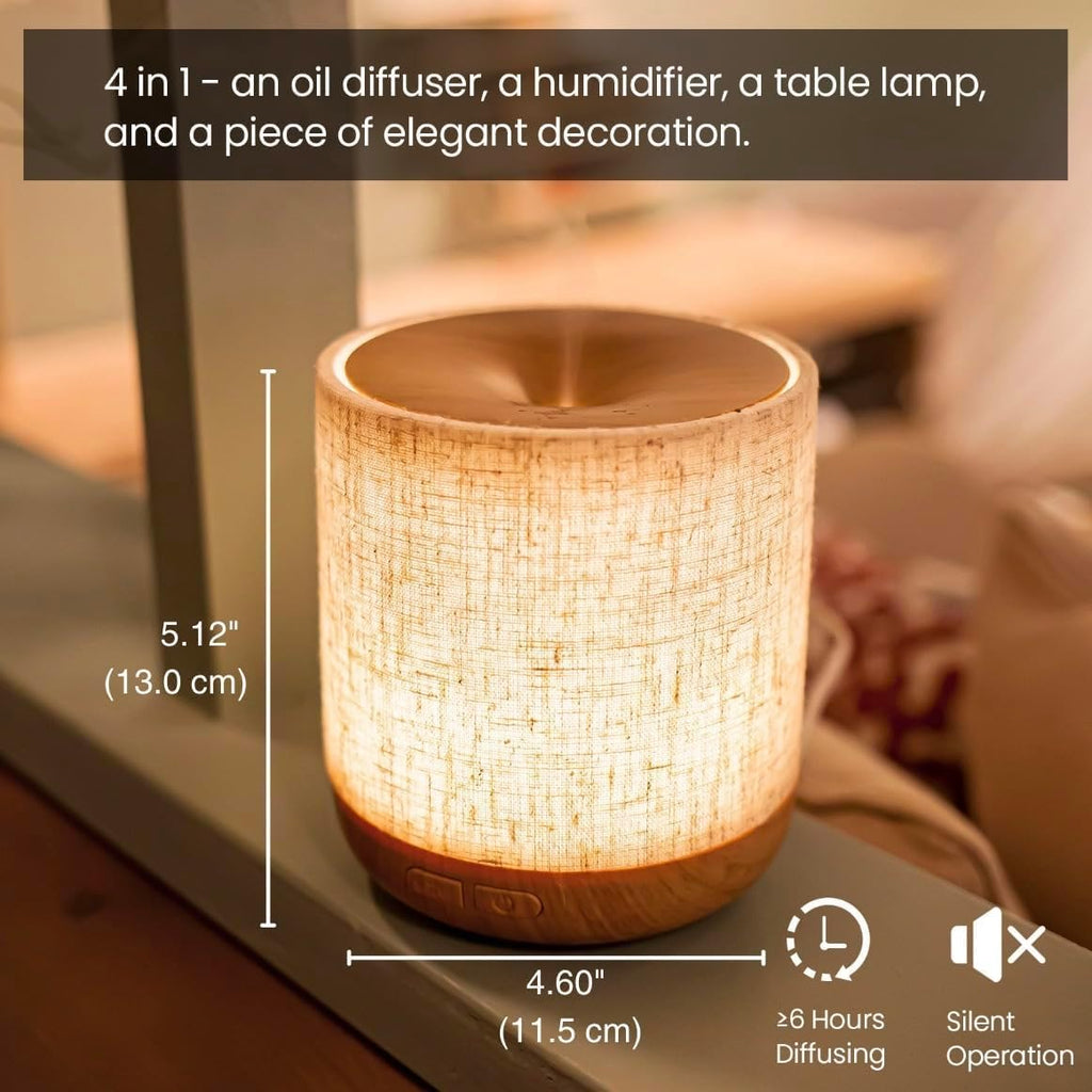 Aroma Diffuser 200 ml Ultraschall Duftdiffusor mit Nachtlicht, Leise