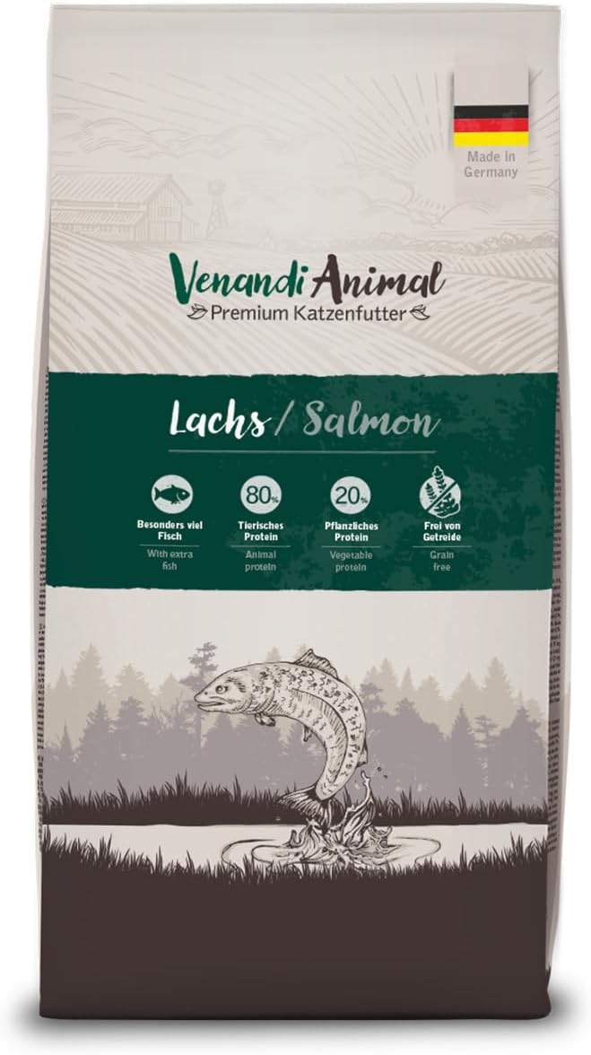 Venandi Katzenfutter Trockenfutter Lachs getreidefrei verschiedene Sorten