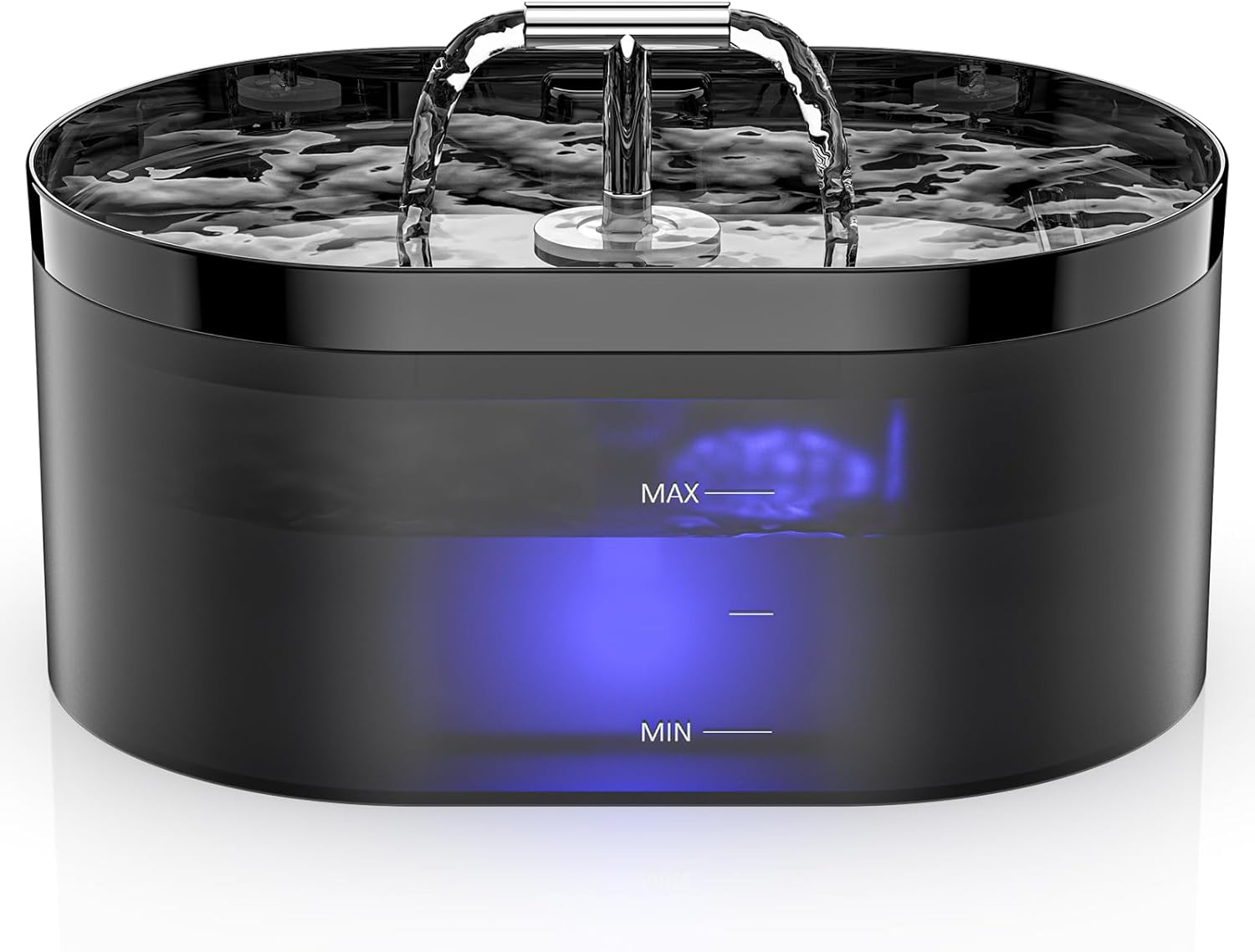 Katzen Trinkbrunnen 2,2 Liter automatisch leise mit LED und Filter