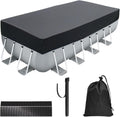 Poolabdeckung 220 x 150 cm Rechteckig - 210D Oxford, UV-bestaendig, Schutz