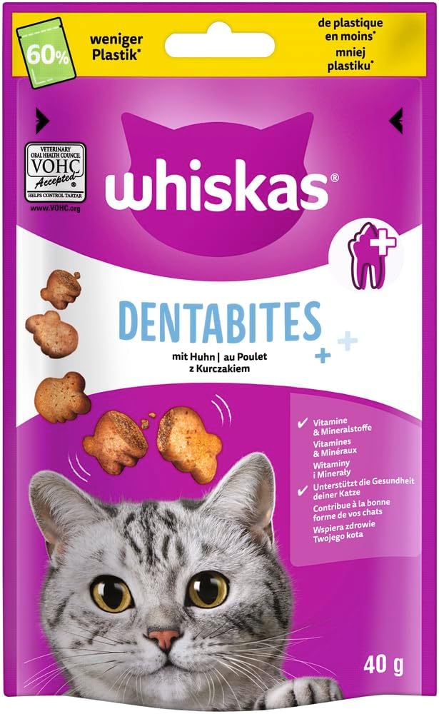 Whiskas Katzen Snacks Becher mit Vitamin E 6 x