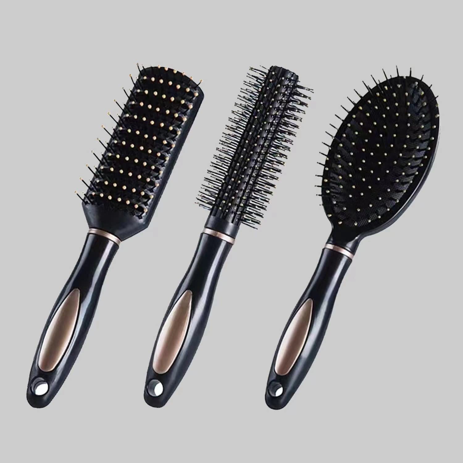 3er-Set Haarbuersten antistatisch Massagebuerste fuer nasses und trockenes Haar