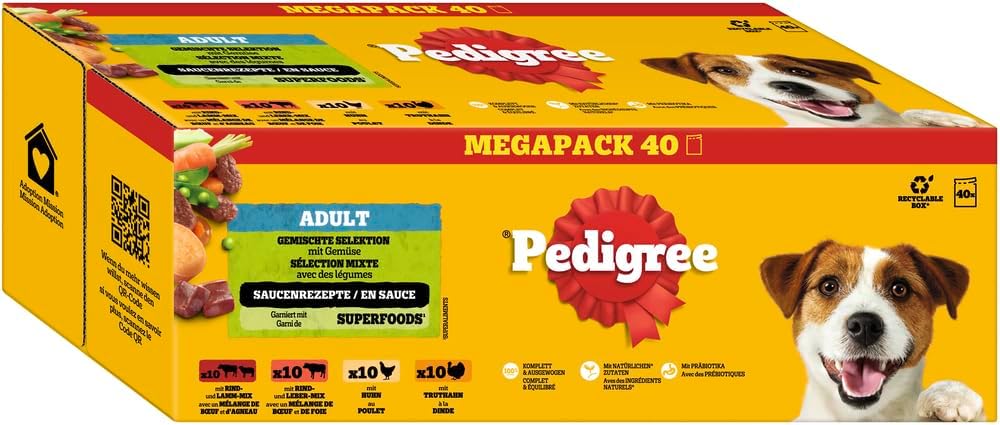 Pedigree DogCare Adult Portionsbeutel Chunks in Sosse verschiedene Sorten