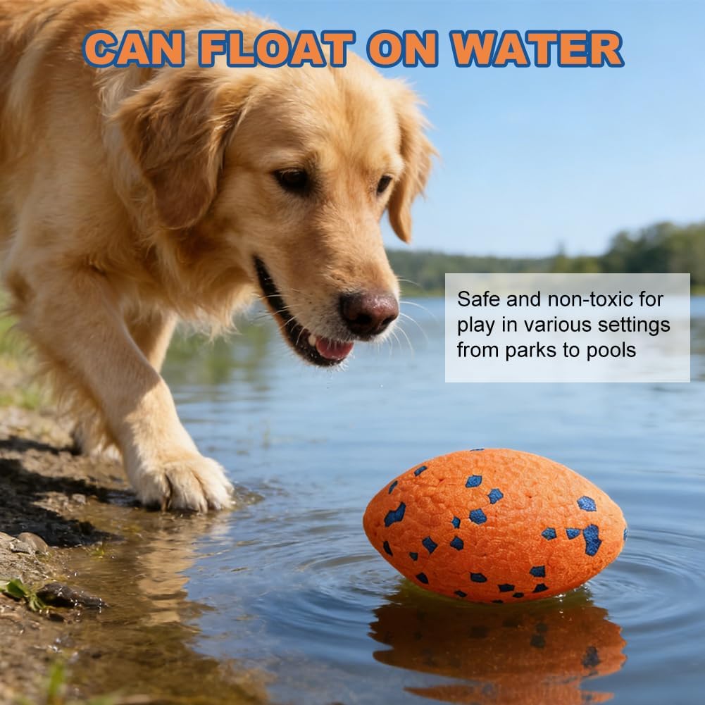 Unzerstoerbarer Hundeball Orange, robust schwimmend, fuer mittelgrosse & grosse Hund