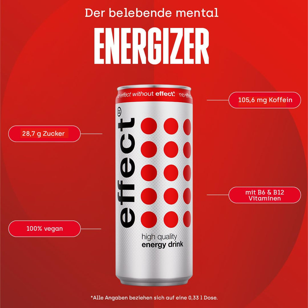 effect CLASSIC Energy Drink - Tray mit 12 x 330 ml Energy Dosen Einweg, Koffeinh
