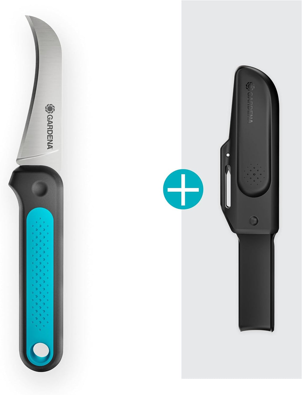 Gardena VeggieCut Erntemesser Edelstahl rutschfester Griff Guertel-Schleife