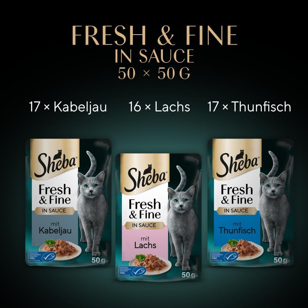 Sheba CatCare Fresh & Fine Fisch Nassfutter 50g Multipack Adult