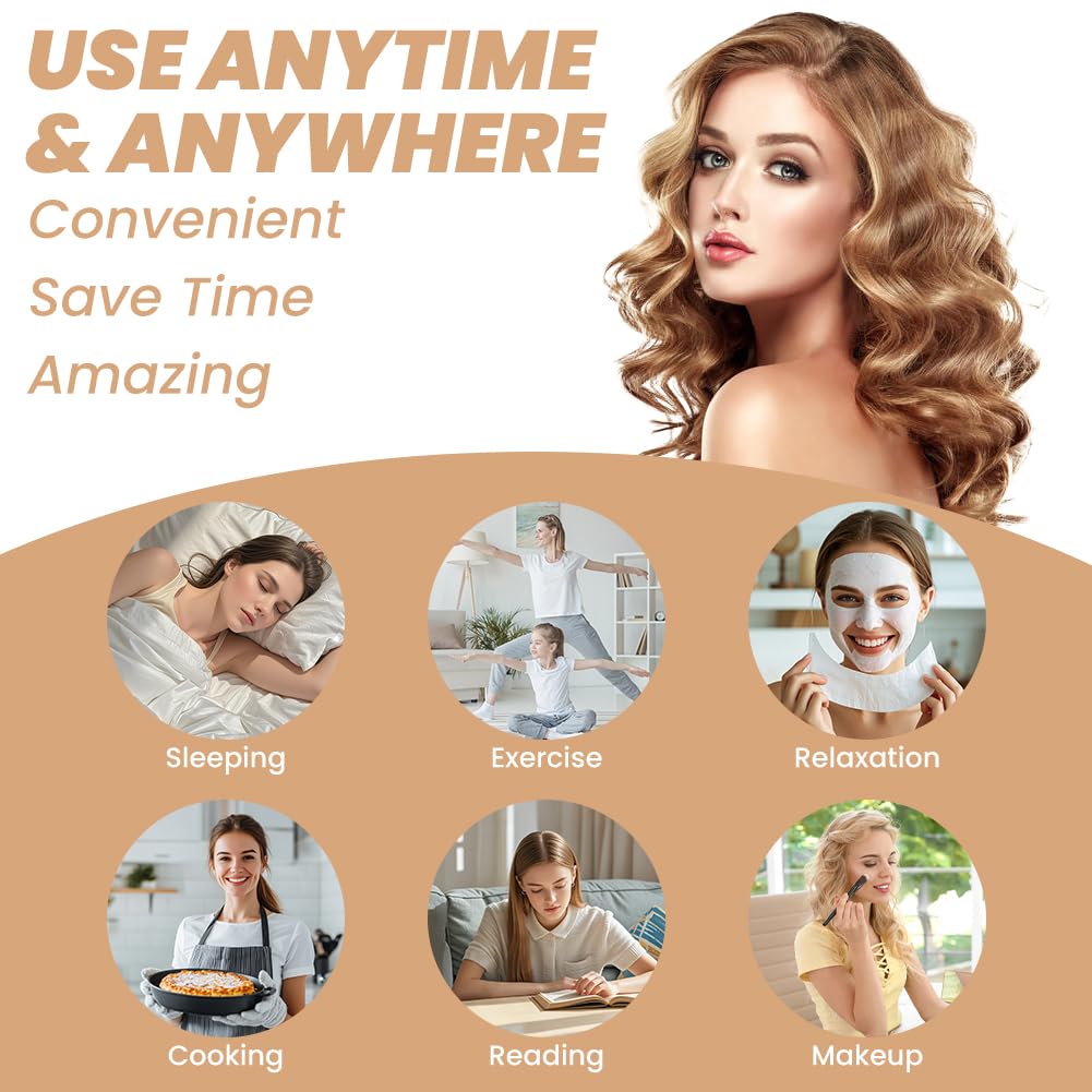 5er Set Heatless Curls Samt Lockenwickler Beige - Locken ohne Hitze