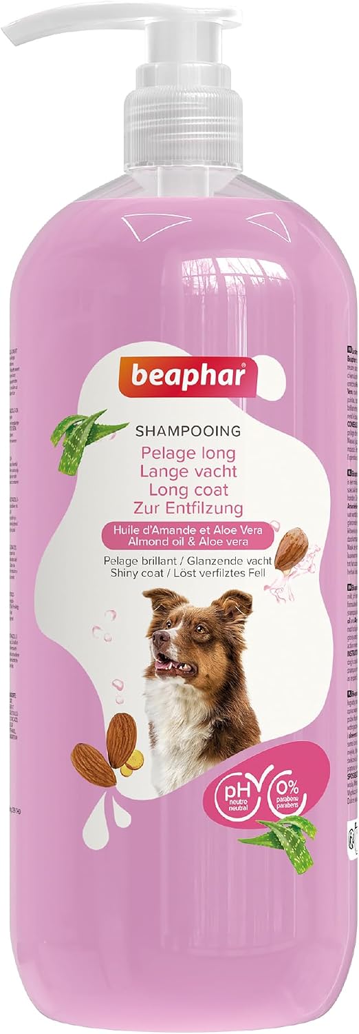 Beaphar Hundeshampoo Fell-Glanz mit Macadamiaoel und Aloe Vera