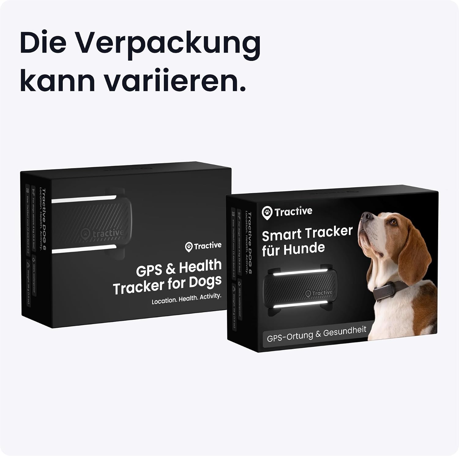 Tractive GPS Tracker 2025 Edition fuer Hunde Schwarz mit Live-Ortung