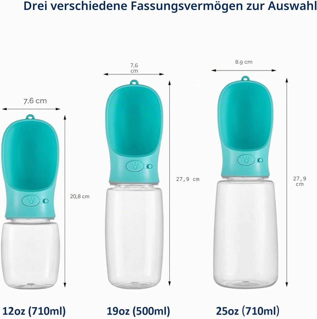 WePet Trinkflasche fuer Hunde Auslaufsicherer Napf Reise Spaziergang