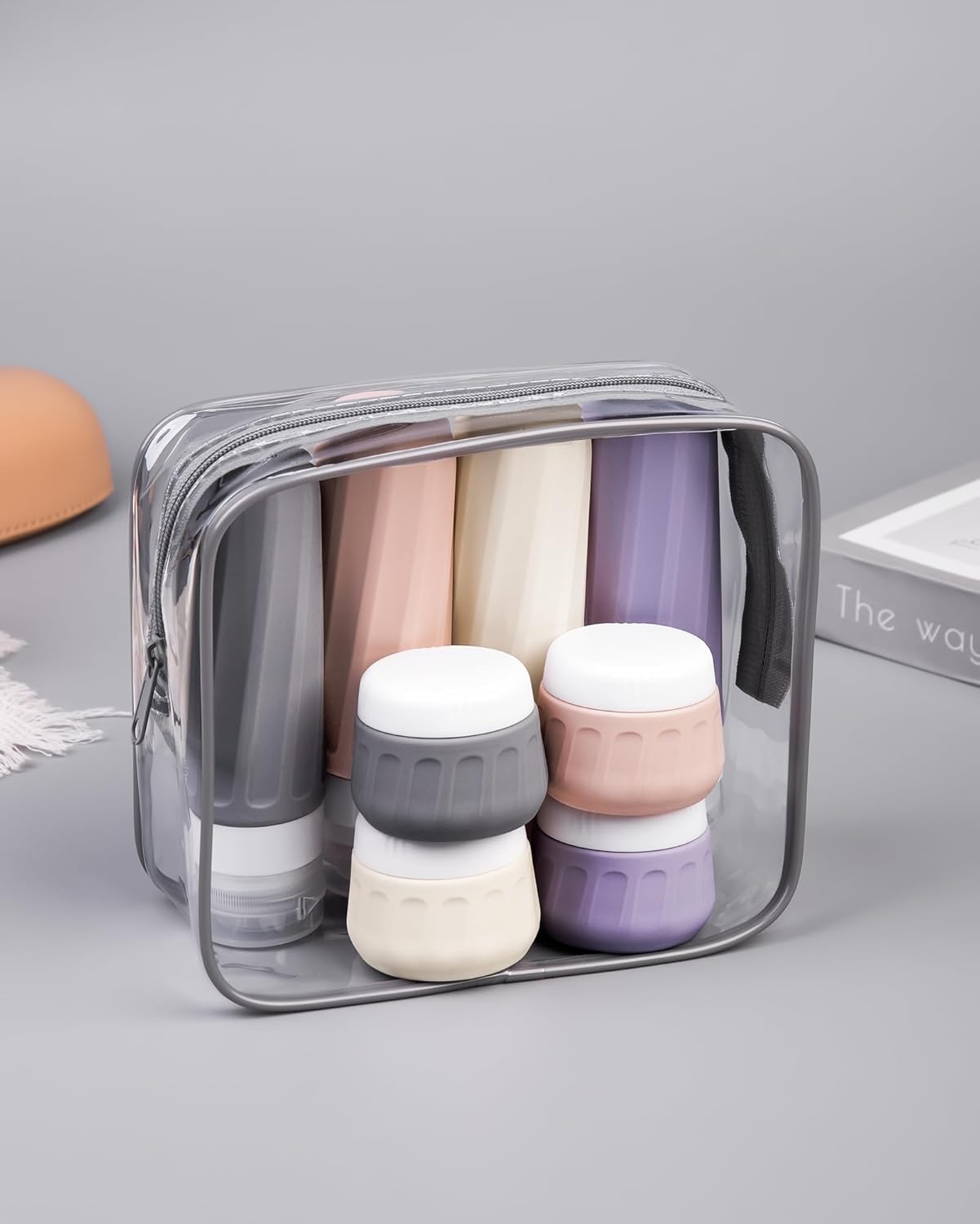 Gemice Reiseflaschen 8er Set Silikon TSA auslaufsicher mit Beutel