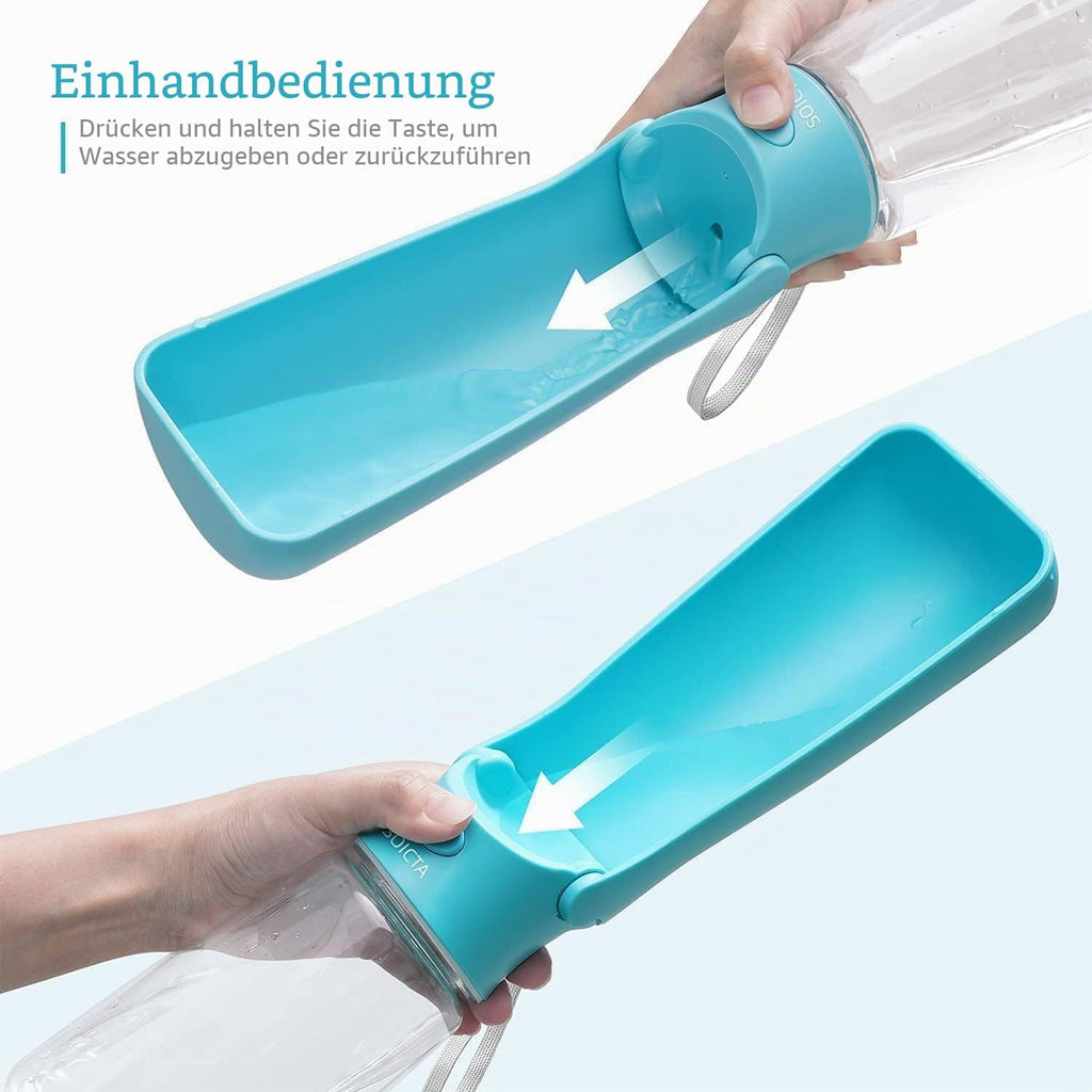 Hundetrinkflasche zum Mitnehmen Wasserflasche fuer Welpen Hunde