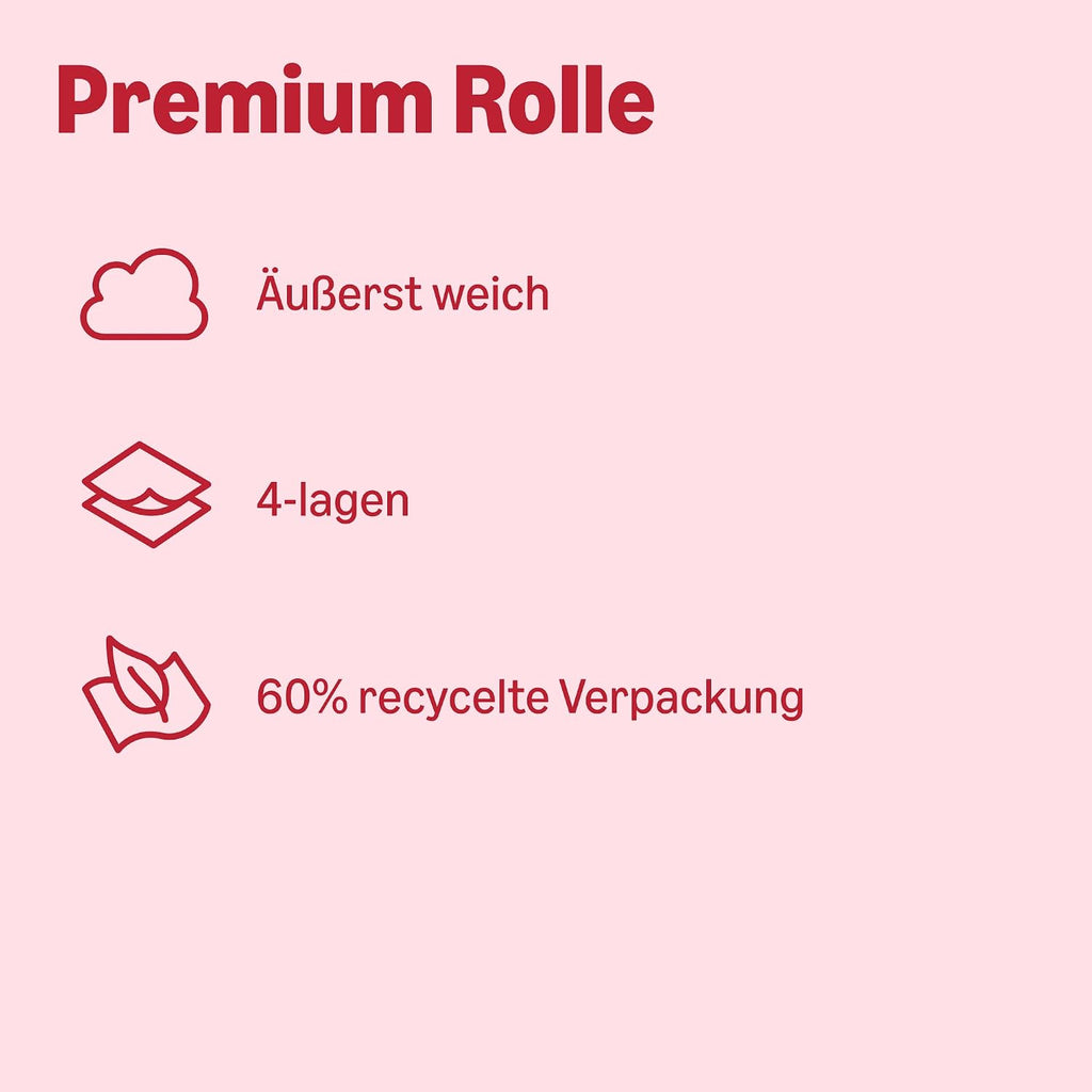Toilettenpapier 4-lagig 12 Rollen weich Haushaltspapier