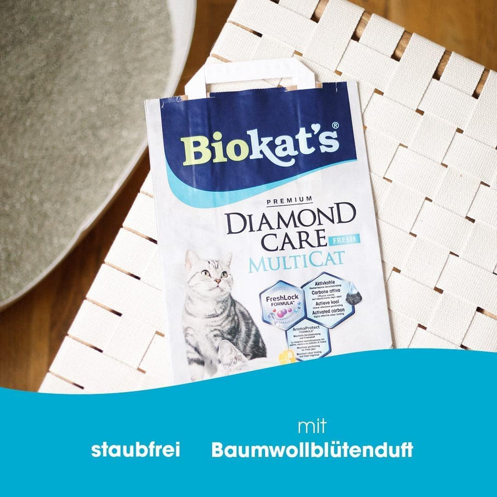 Katzenstreu Biokat's Diamond Care MultiCat 1er-3er Pack verschiedene Sorten