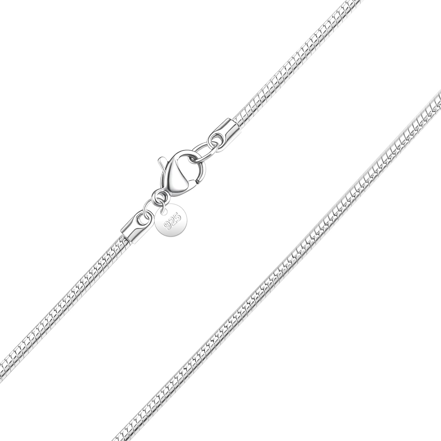 Kraven Damen Silberkette 925 Feinsilber Halskette 40cm-60cm Silber