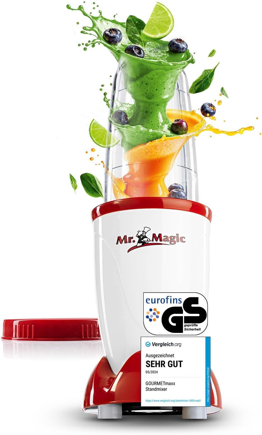 Gourmetmaxx Mr Magic Mixer Standmixer Smoothie Maker 18-teilig