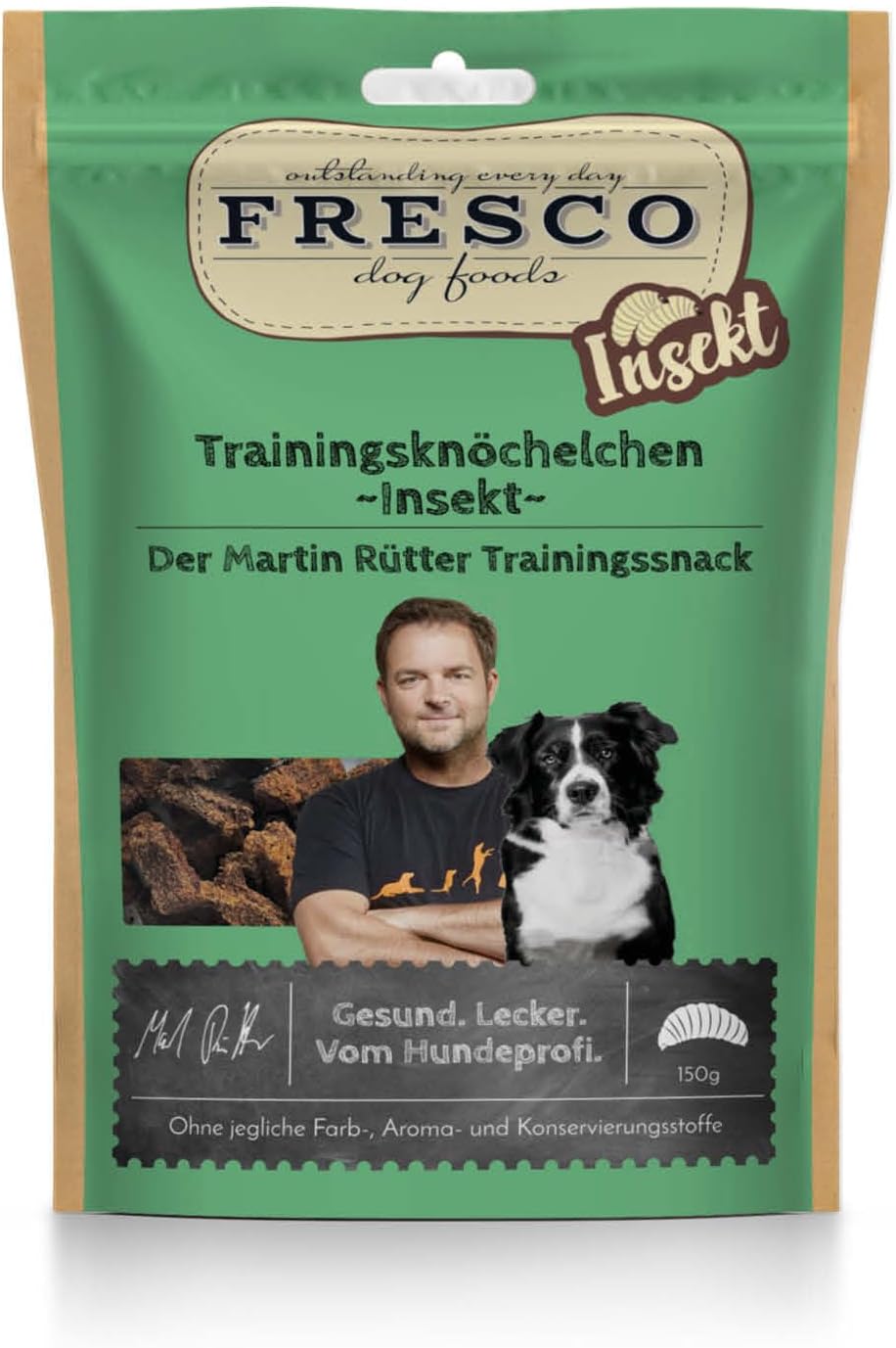 Fresco Trainingsknoechelchen Insekt Doppelpack 2 x 150 g Ergaenzungsfutter Hund