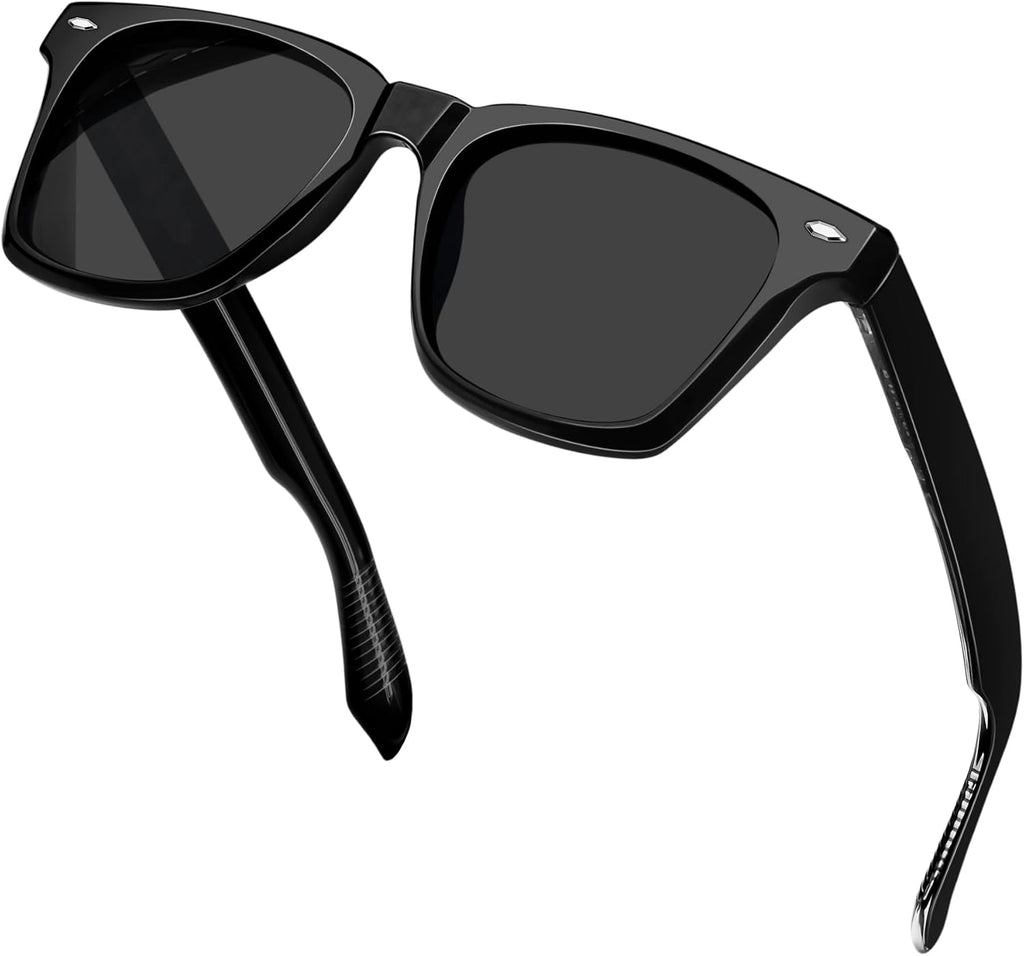 KANASTAL Herren Sonnenbrille polarisiert Retro Rechteckig TR90 Rahmen UV400
