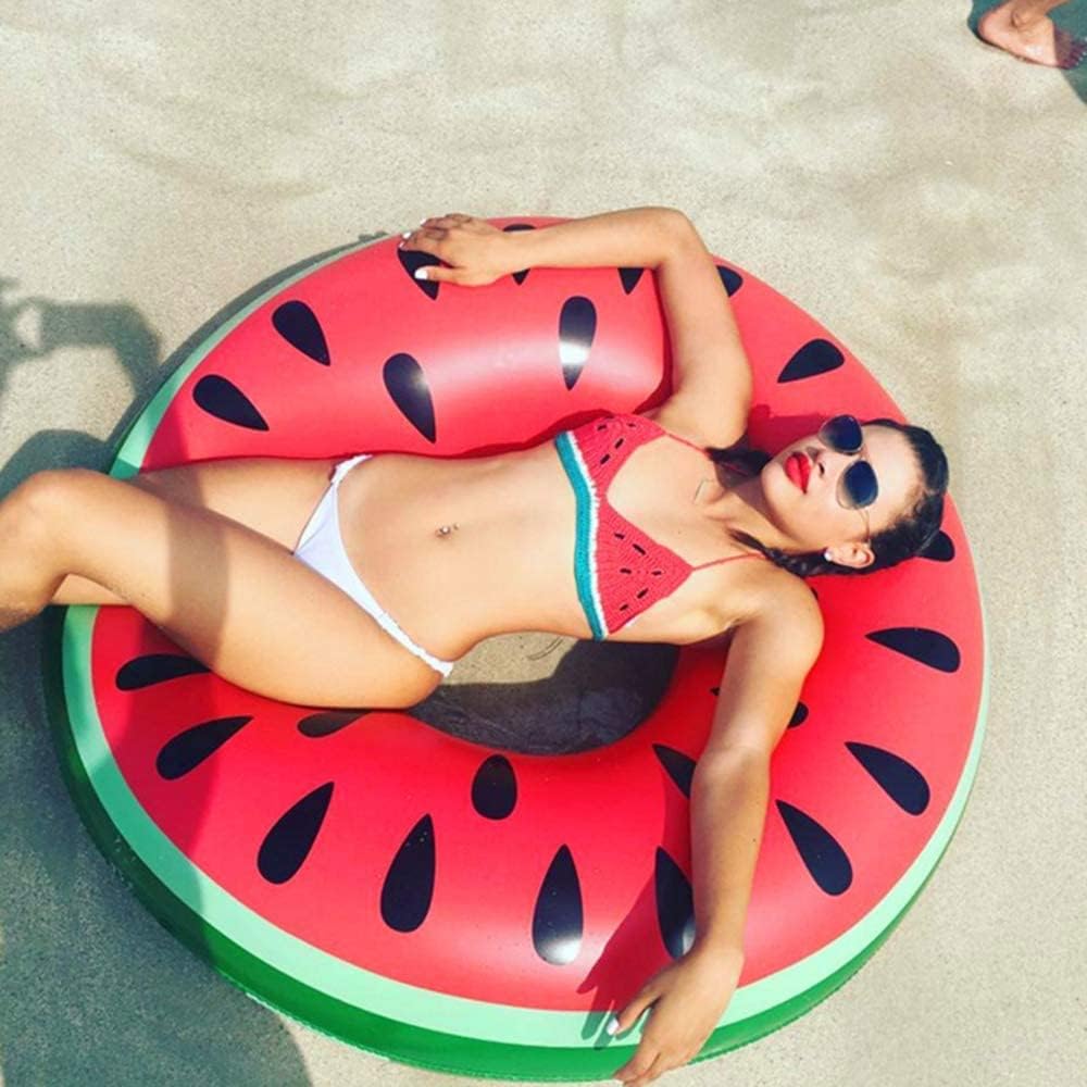 Aufblasbarer Schwimmring 120 cm fuer Erwachsene, Donut Poolring