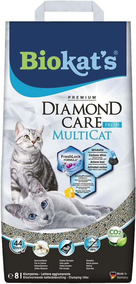 Katzenstreu Biokat's Diamond Care MultiCat 1er-3er Pack verschiedene Sorten