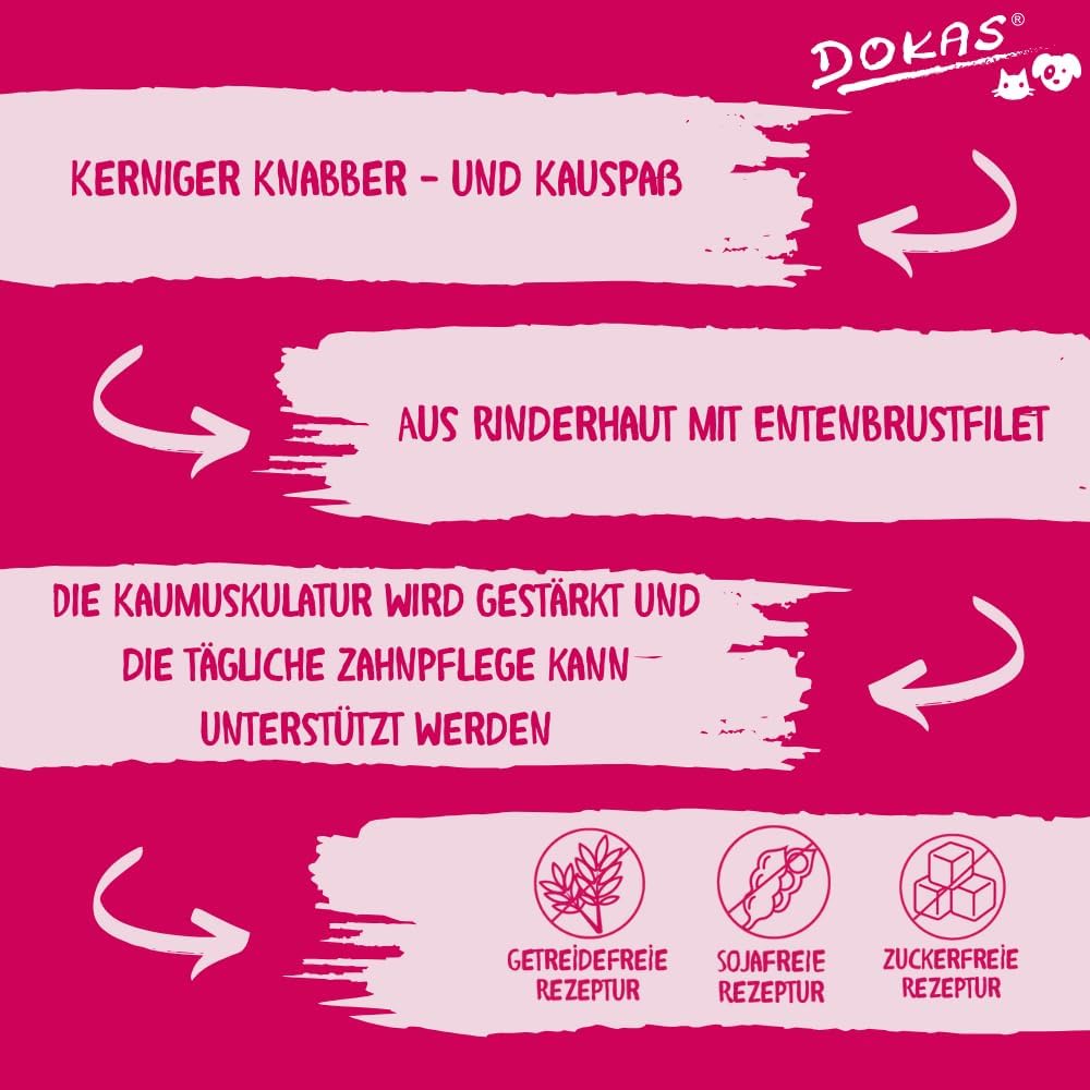 DOKAS Kausnack für große Hunde getreidefrei 10 x 210 g
