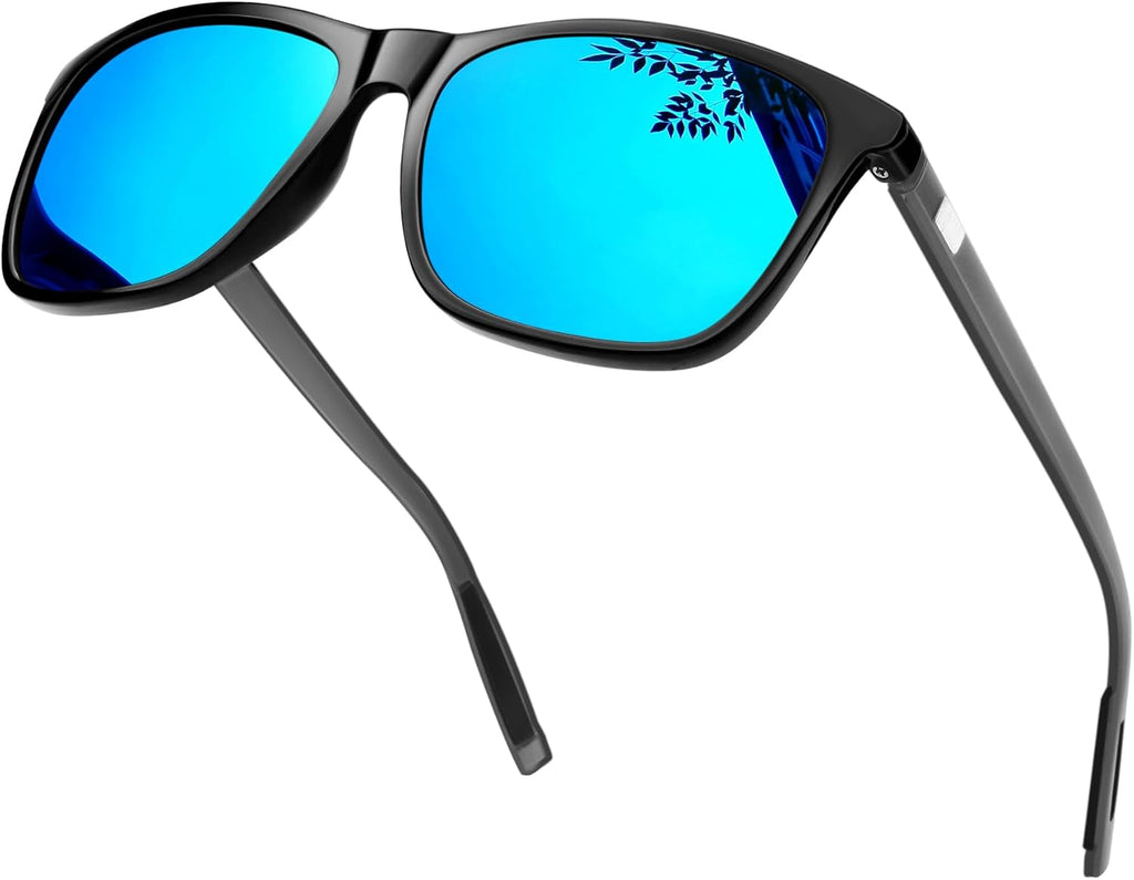 KANASTAL Polarisierte Sonnenbrille Retro verspiegelte Glaeser Al-Mg Buegel UV400