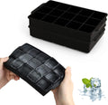Eiswuerfelform Silikon 2er Set 30 Faecher 3,5 cm grosse Eiswuerfel fuer Whisky Cockta