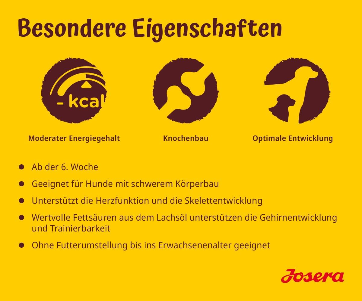 Josera Junior Trockenfutter Huhn & Reis fuer grosse Welpen ab 6 Wochen 900