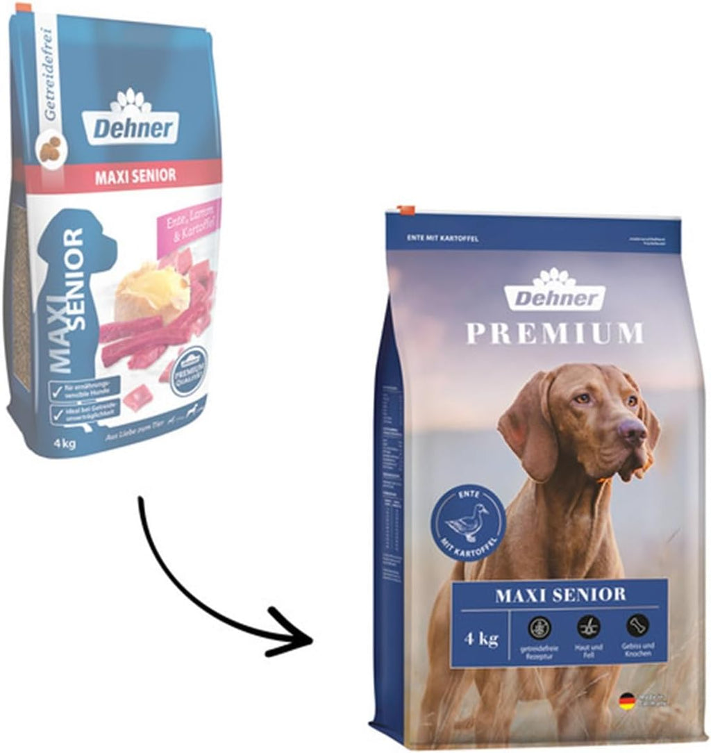 Dehner Premium Hundefutter Maxi Adult getreidefrei Rind Lamm Kartoffel -12,5k