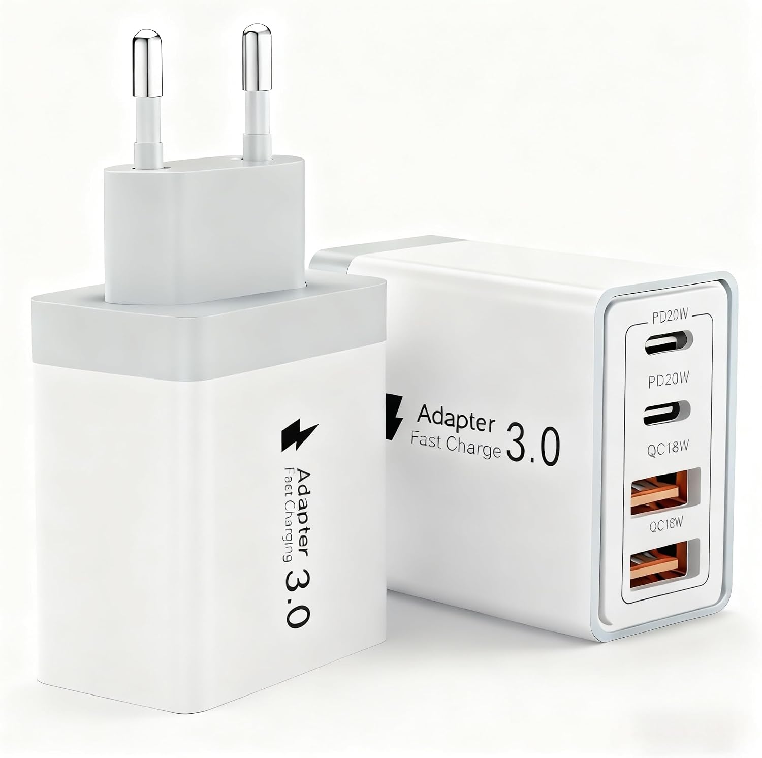 45W USB C Ladegeraet 4 Port Schnellladegeraet mit USB A und USB C