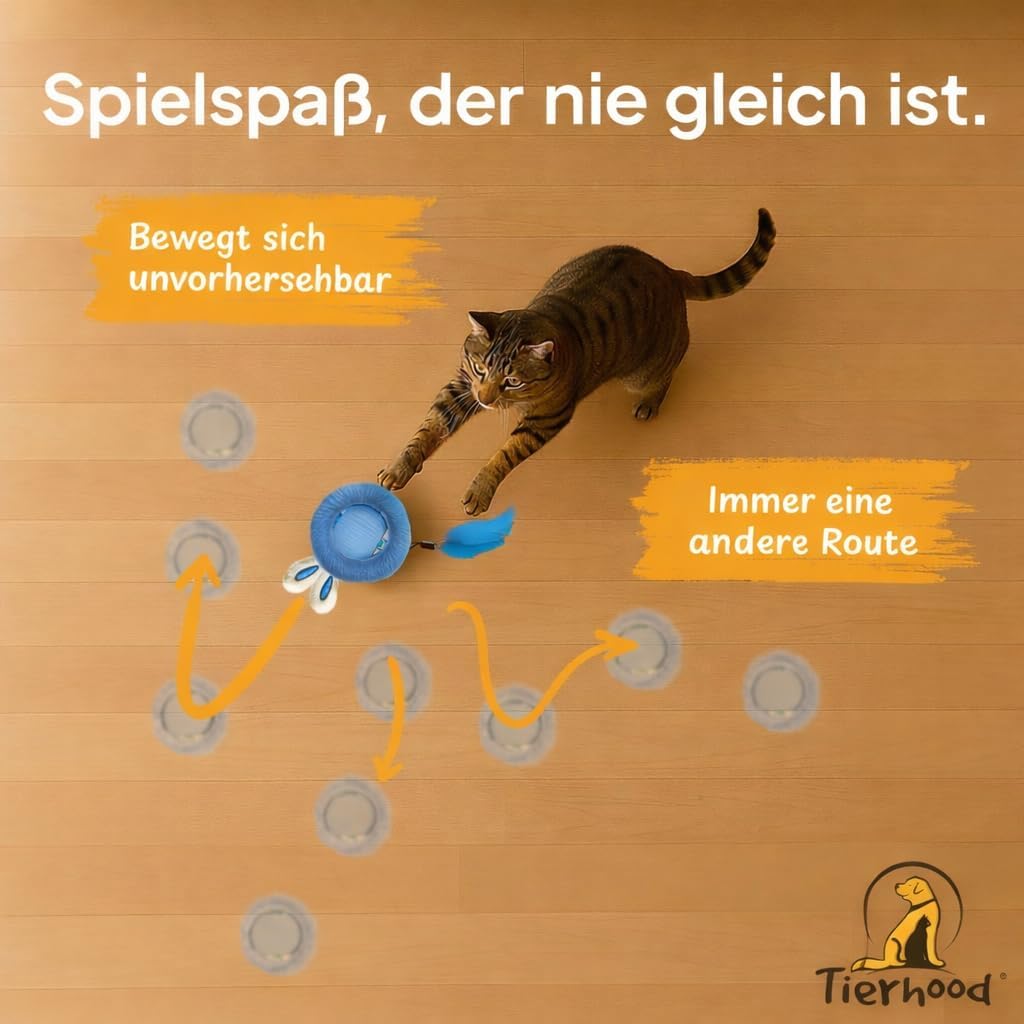 Elektrischer Katzenspielball Interaktives Spielzeug automatischer Turbo