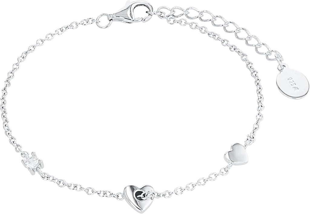 925 Sterling Silber Armband Damen Herz Armschmuck mit Geschenkbox