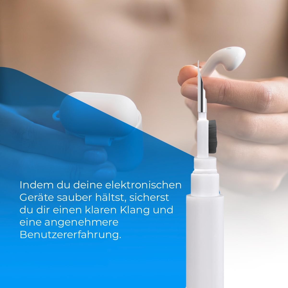 NK 3‑in‑1 Reinigungsset fuer AirPods Kopfhoerer Tastatur Cleaning Kit