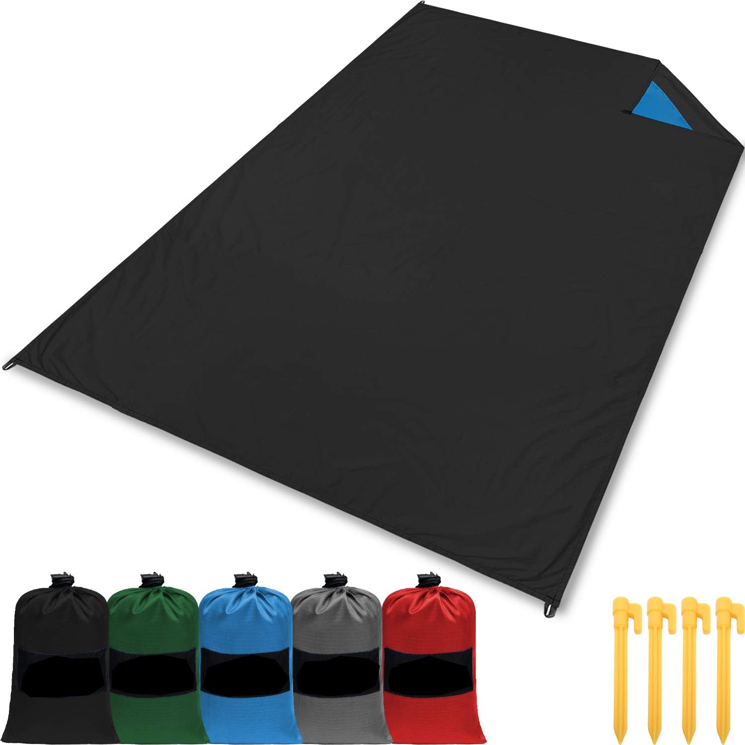 gipfelsport Picknickdecke 200x140 cm wasserdicht sandfrei stranddecke grau