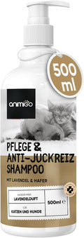 animigo Hundeshampoo 500 ml - Anti-Juckreiz, Milben & Flohschutz, hautfreundlich