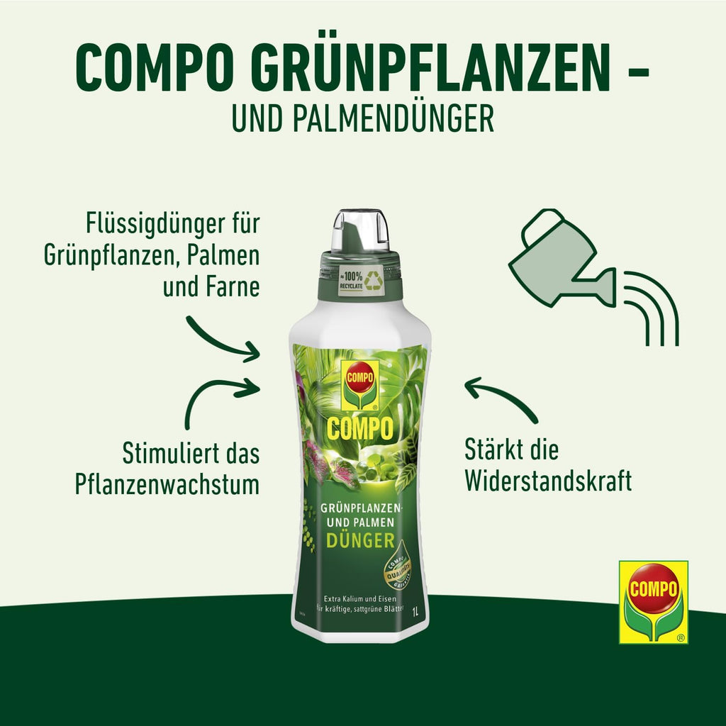 COMPO Gruenpflanzenduenger Fluessig fuer Zimmer, Balkon, Terrasse