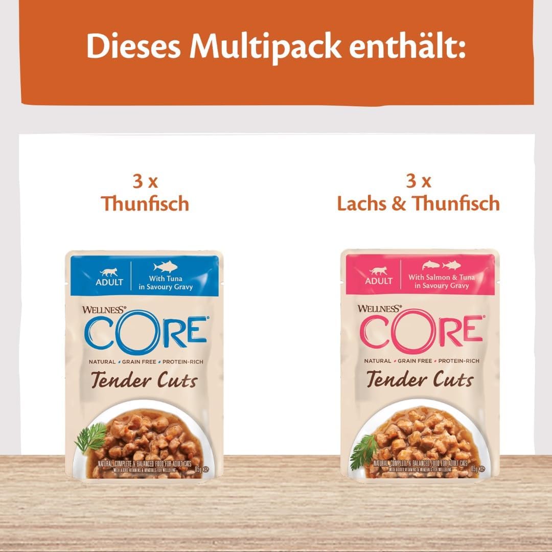 Wellness CORE Tender Cuts Katzennassfutter Truthahn Selection, verschiedene