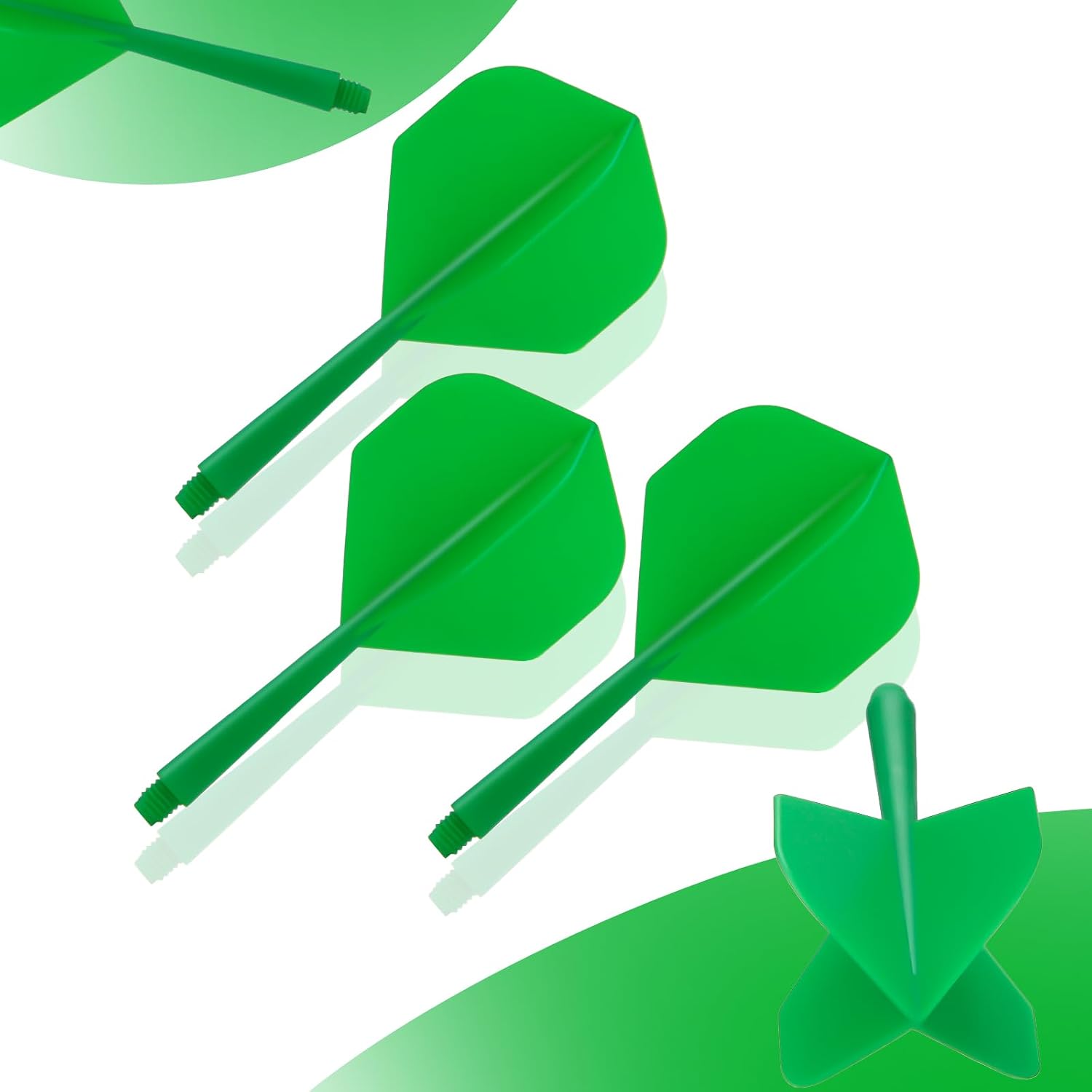 Fusion Darts Flights mit Schaft 12 Stueck 2BA Kunststoff